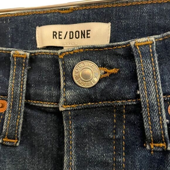 Re/Done NWOT 90’s High Rise Crop Ankle Comfort Stretch Jeans in Royal Fade 26 - Picture 6 of 10